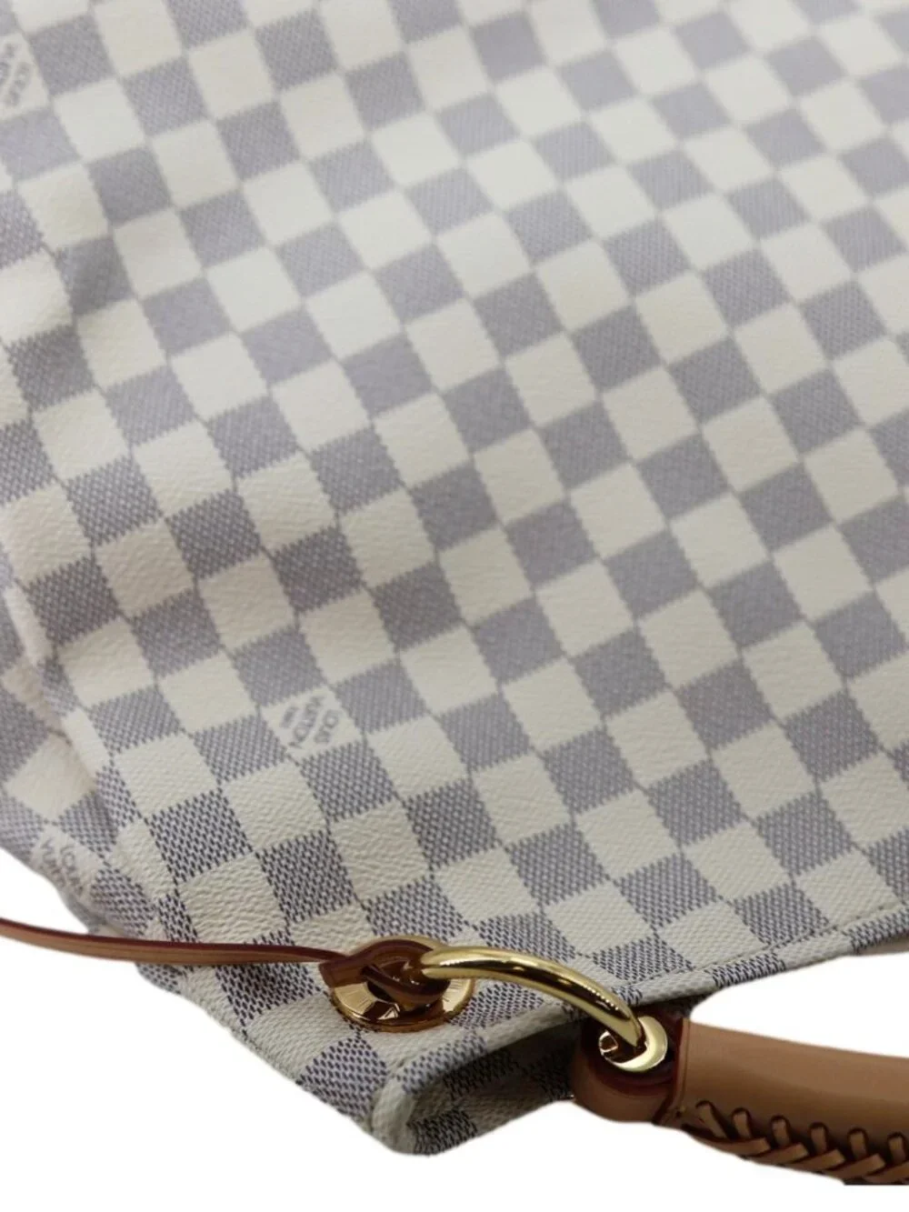 Louis Vuitton Artsy MM Damier Azur Hobo Bag White